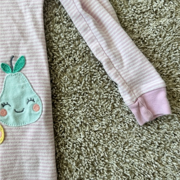 Carters Pear Snug Fit Cotton Footie One Piece PJs - Toddler Girl size 24 months - Picture 6 of 9